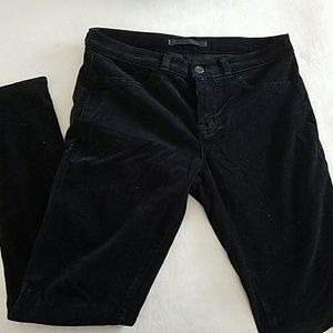 J brand black velvet jeans